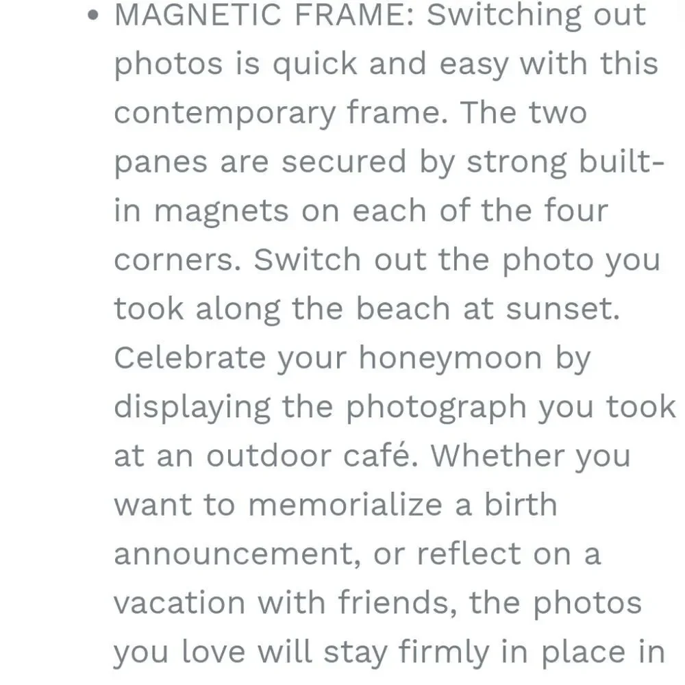 Isaac Jacobs Magnetic Vintage Inspired Cut-Out Border Magnetic Acrylic Frames-2‎